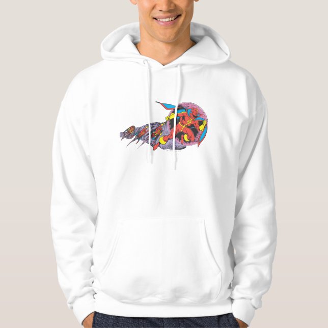 Red Tornado In Wind Motion Hoodie (Front)