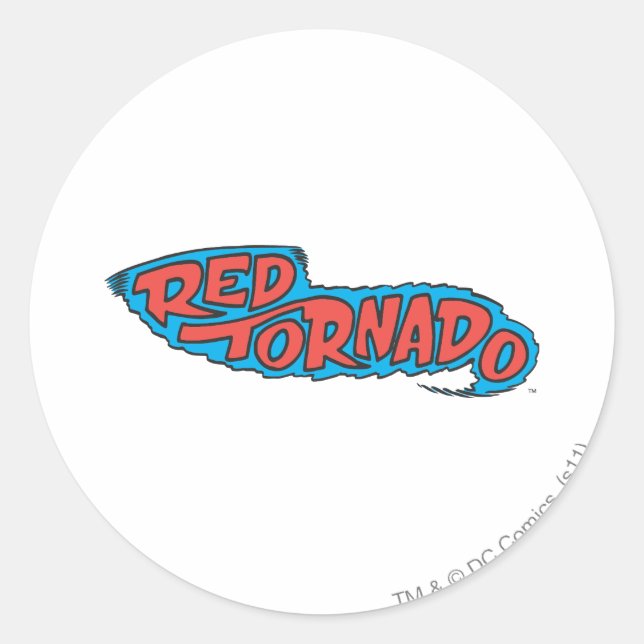 Red Tornado Logo Classic Round Sticker (Front)