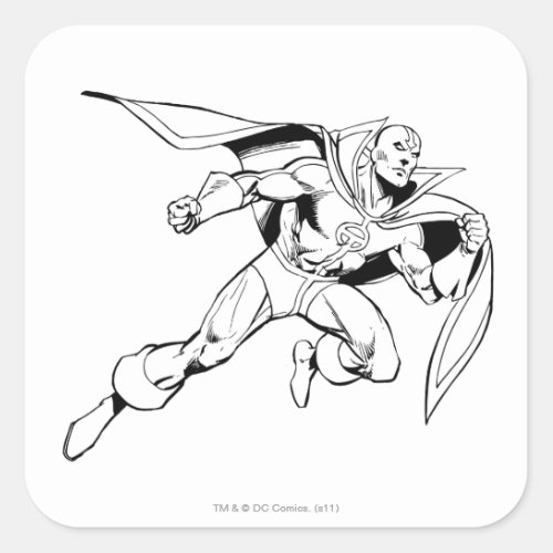 Red Tornado Outline Square Sticker