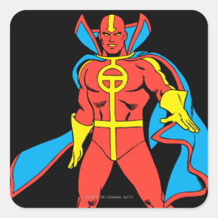 Red Tornado Pose Square Sticker