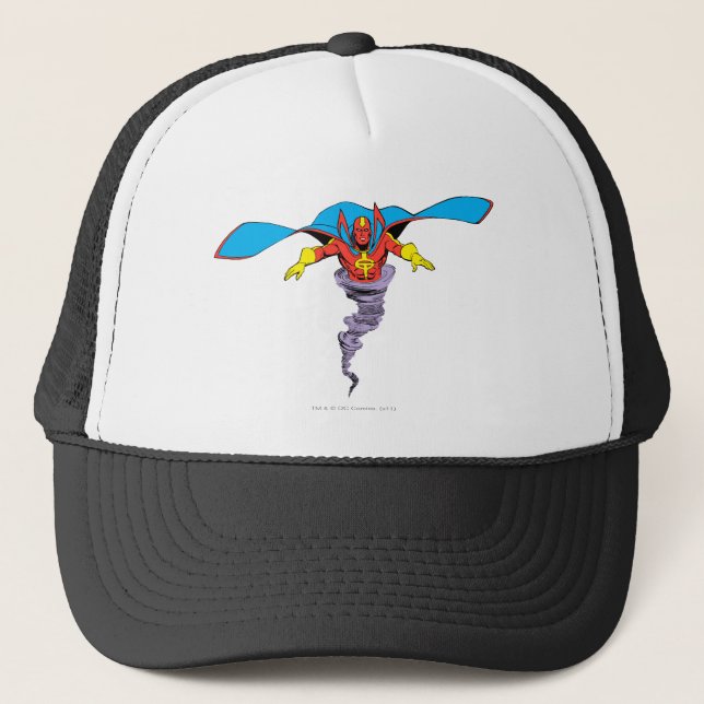 Red Tornado Twister Trucker Hat (Front)