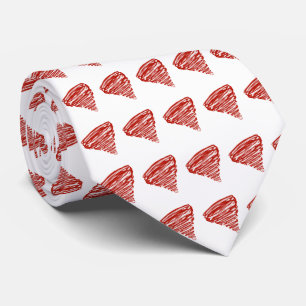 Red Tornadoes Pattern Neck Tie