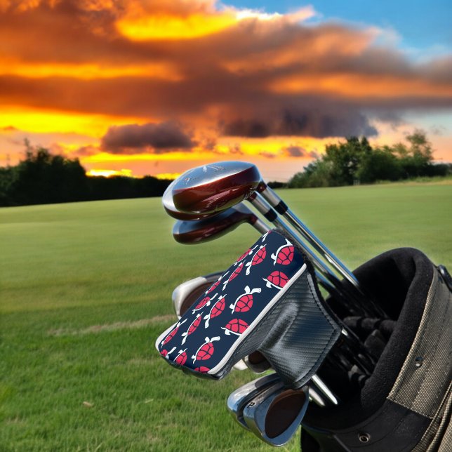 Red Tortoise Golf Head Cover (golf putter cover)