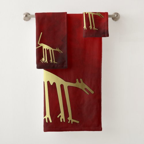 Red Towels with Animals