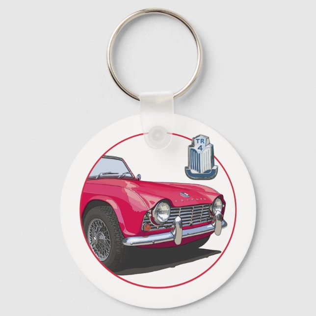 Red TR4 Keychain (Front)