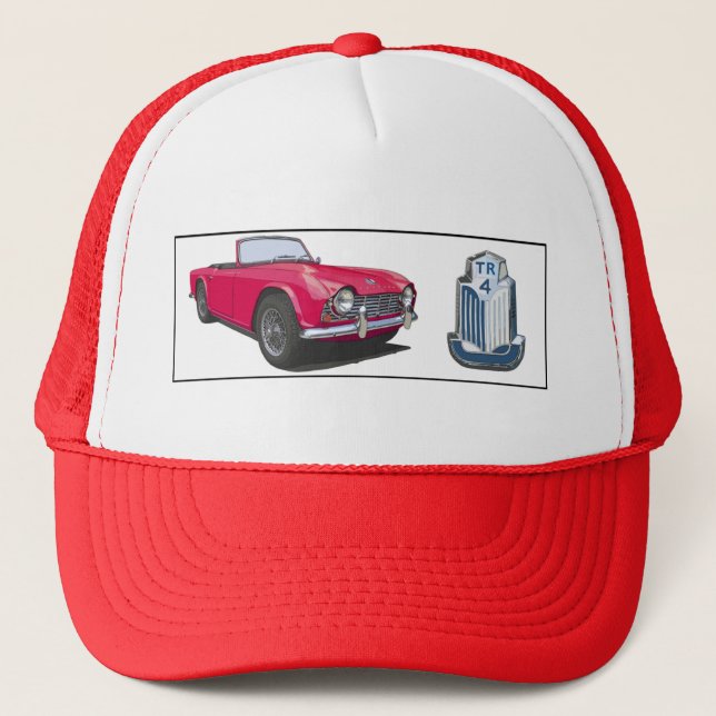 Red TR4 Trucker Hat (Front)