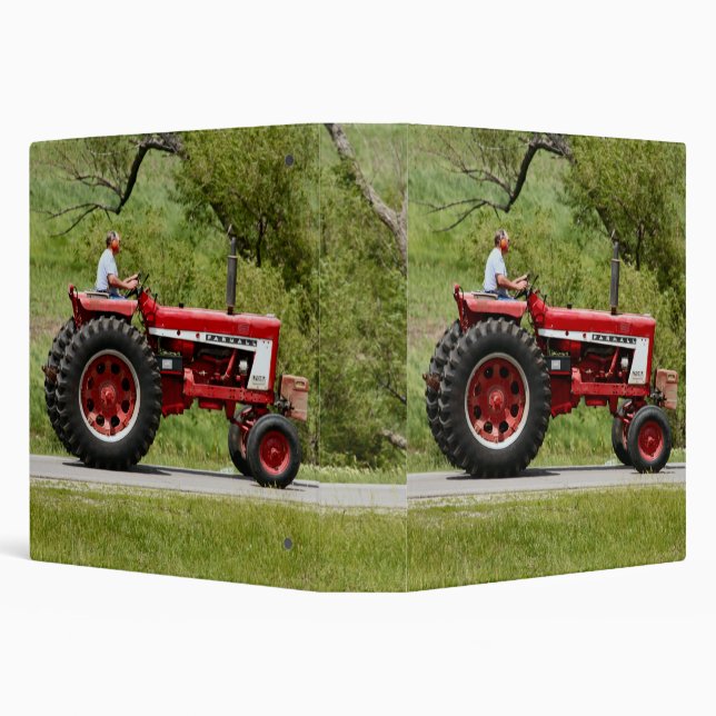 Red Tractor 3 Ring Binder (Background)