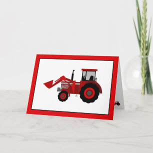 Red Tractor Birthday Card