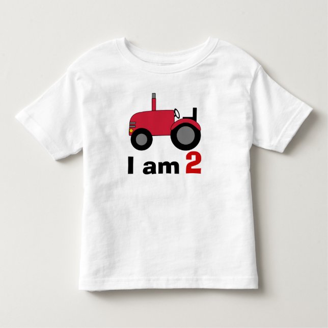 Red Tractor Birthday Toddler T-shirt (Front)