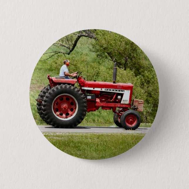 Red Tractor Button (Front)