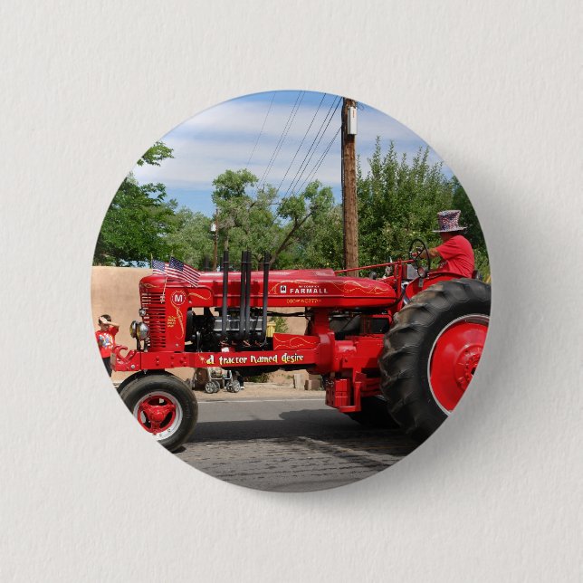 Red Tractor Button (Front)