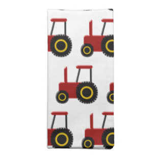 Red Tractor Design Cloth Napkin