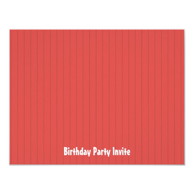 Red Tractor Farm Birthday Party Photo Invitations