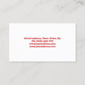 Red Tractor - Farm Supply Business Card (Back)