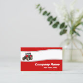 Red Tractor - Farm Supply Business Card (Standing Front)