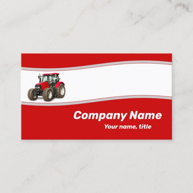 Red Tractor - Farm Supply Business Card (Front)