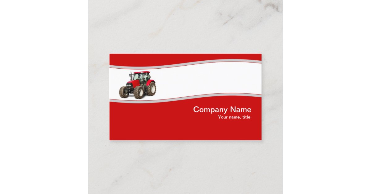 Red Tractor Farm Supply Business Card Zazzle