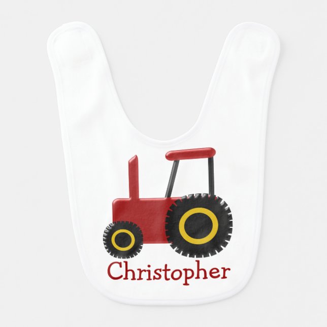 Red Tractor Just Add Name Bib (Front)