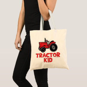 Red Tractor Kid Tote Bag
