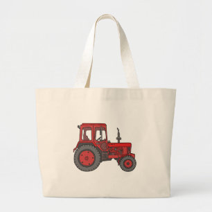 Red Tractor Large Tote Bag