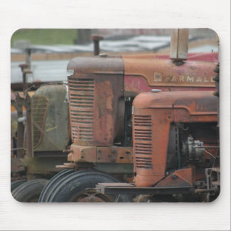 Red Tractor Lineup Mousepad