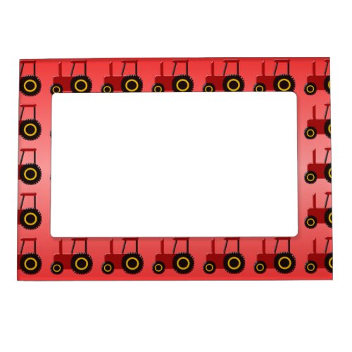 Red Tractor Magnetic Photo Frame