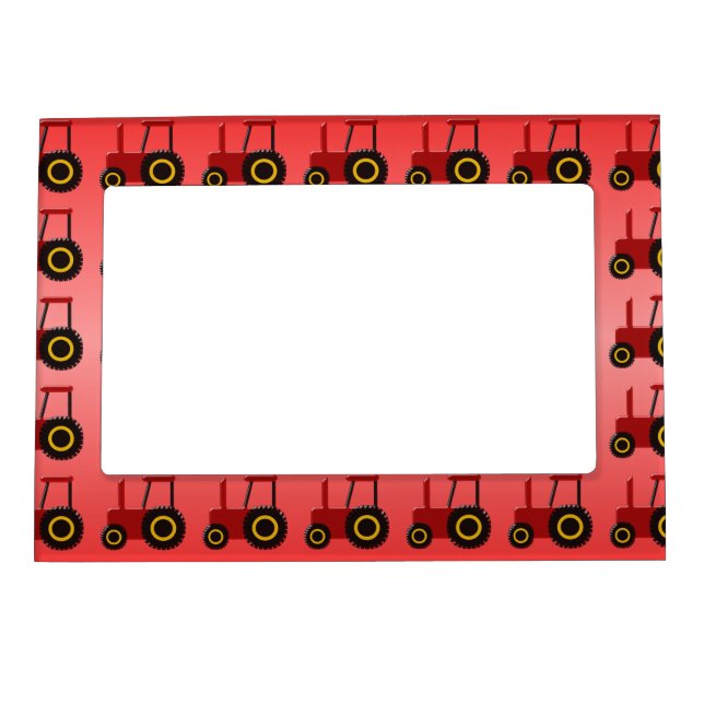 Red Tractor Magnetic Photo Frame (Front)