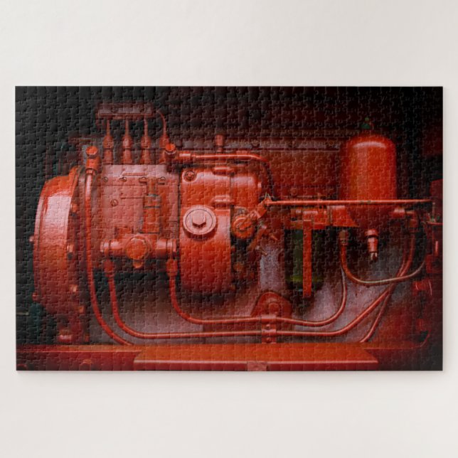 Red Tractor Motor. Jigsaw Puzzle (Horizontal)