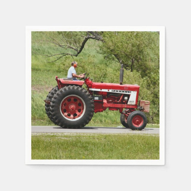 Red Tractor Napkins (Front)