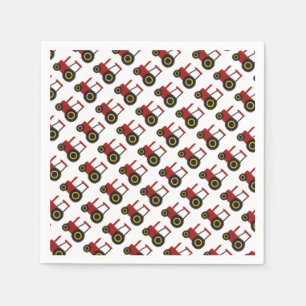 Red Tractor Paper Napkins