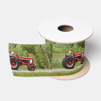 Red Tractor Satin Ribbon