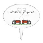 Red Tractor Wedding Cake Topper at Zazzle