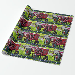 Red Tractor Wrapping Paper