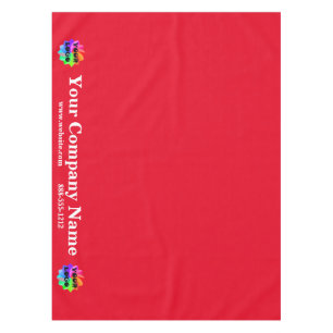Red Trade Show Tablecloth Custom Logo Business