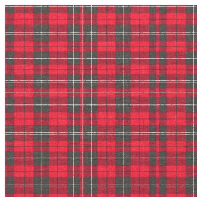 Red Traditional Plaid Tartan Modern Collection Fabric (Close Up)