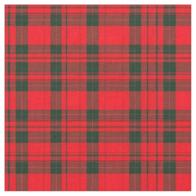 Red Traditional Plaid Tartan Popular Collection Fabric (Close Up)