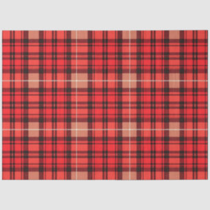 Red Traditional Plaid Tartan Trendy Collection Tissue Paper