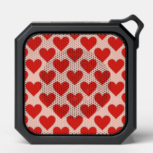 Red, traditional Valentine's day heart Bluetooth Speaker