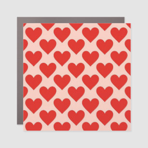Red, traditional Valentine's day heart Car Magnet