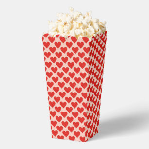 Red, traditional Valentine's day heart Favor Boxes