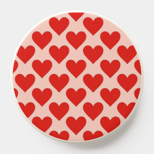 Red, traditional Valentine's day heart PopSocket