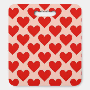 Red, traditional Valentine's day heart Seat Cushion