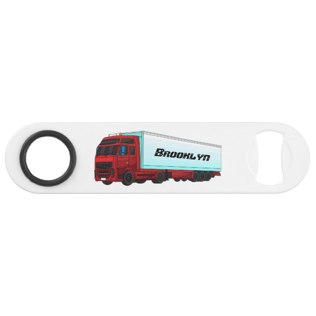 Red trailer truck illustration bar key (Front (Horizontal))