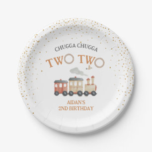 Red Train 2nd Birthday Party  Paper Plates