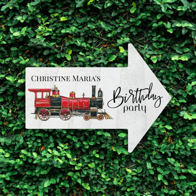 Red Train Birthday Party Arrow Sign (Birthday Depot
Red Train Birthday Party Arrow Sign)