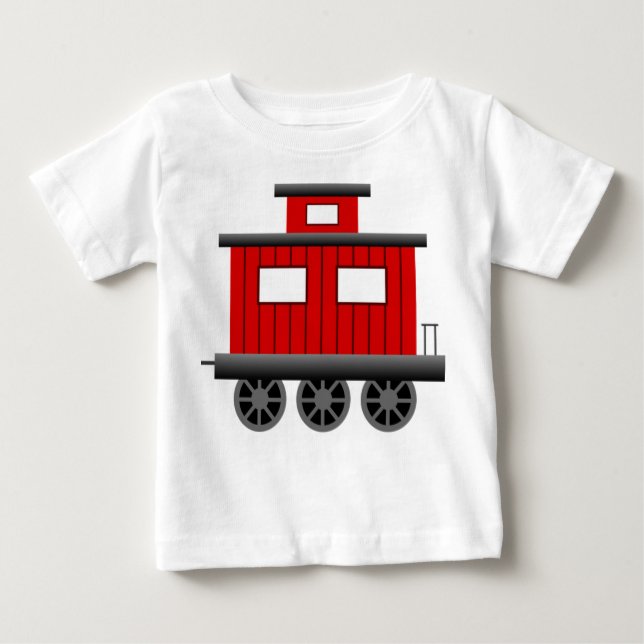 Red Train Caboose Baby T-Shirt (Front)
