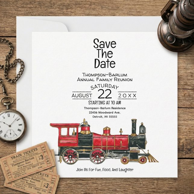 Red Train Family Reunion  Save The Date (Red Train Family Reunion Save The Date)