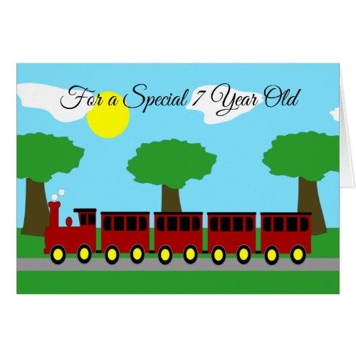 Red Train Personalised 7th Birthday