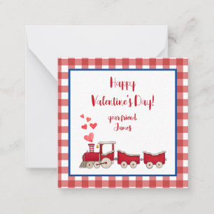 Red Train Valentine's Day Note Card