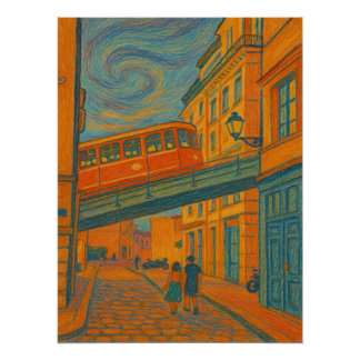 Red Tramway Poster